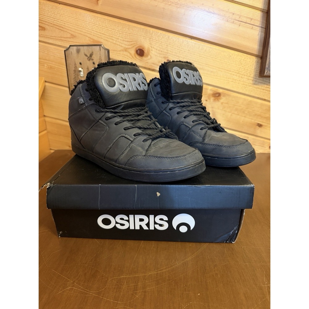 Osiris Black Convoy Mid SHR Shearling lined Skate Shoes Men's